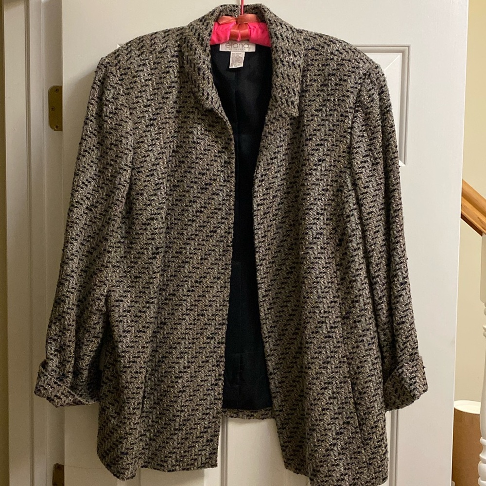 Blazer with knitted detail